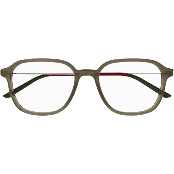 Gucci GG1576O Occhiali da Vista Uomo Squadrati Marrone/Verde