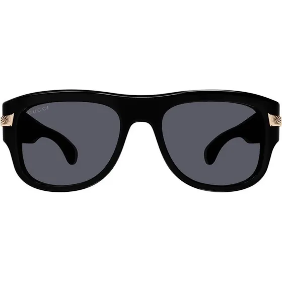 Gucci GG1517S Occhiali da Sole Squadrati Uomo Oro e Grigio 54mm