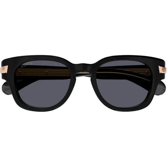 Gucci GG1518S Occhiali da Sole Uomo Pantos Nero e Grigio