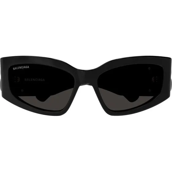 Balenciaga BB0321S Occhiali da Sole Cat-Eye Nero e Grigio 57mm