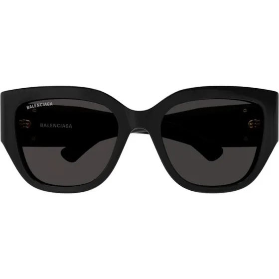 Balenciaga BB0323SK Occhiali da Sole Squadrati Nero/Grigio 55mm