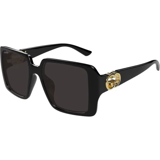 Gucci GG1692S Occhiali da Sole Donna Oversize Nero Grigio 54mm