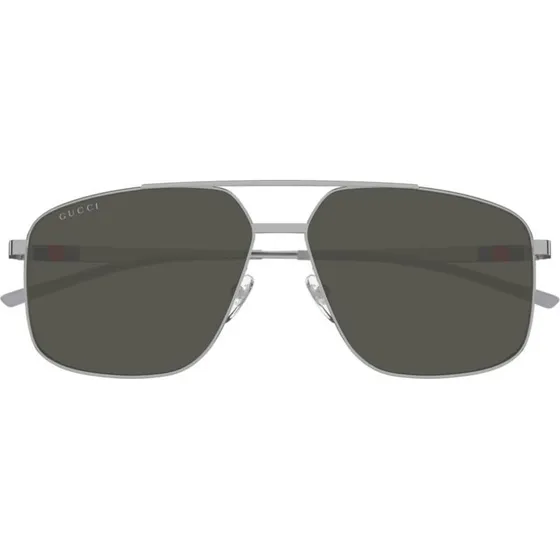 Gucci GG1676S Occhiali da Sole Uomo Argento Pilot Grigio