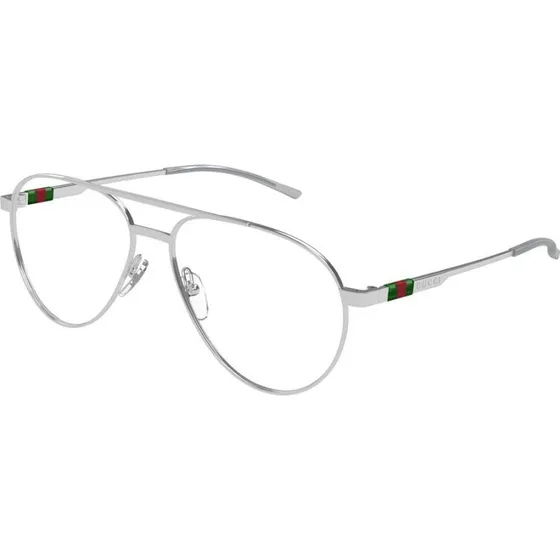 Gucci GG1679O Occhiali da Vista Uomo Argento Pilot