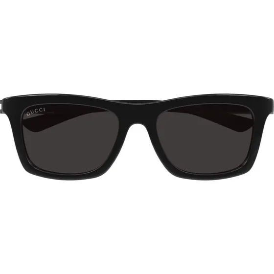 Gucci GG1735S Occhiali da Sole Uomo Quadrati Neri con Lenti Grigie