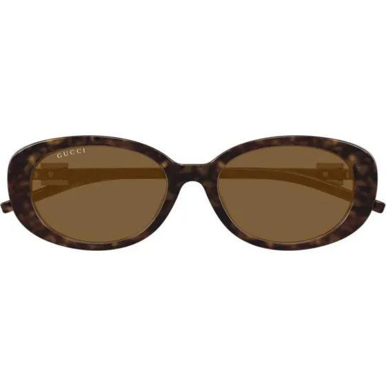 Gucci GG1684SA Occhiali da Sole Donna Avana Rotondi 55mm