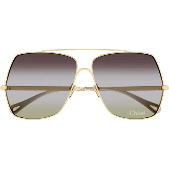 Chloé Aly CH0278S Occhiali da Sole Oversize Oro e Verde