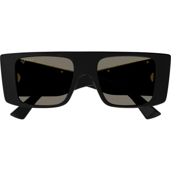 Gucci GG1888S Occhiali da Sole Uomo Squadrati Neri con Lenti Marroni