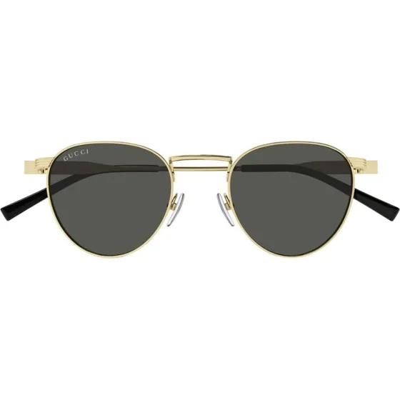 Gucci GG1875S Occhiali da Sole Uomo Oro e Lenti Grigie 48mm