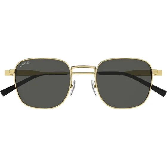Gucci GG1876S Occhiali da Sole Uomo Oro e Grigio Rotondi