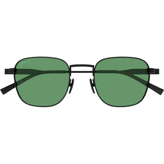 Gucci GG1876S Occhiali da Sole Uomo Rotondi Nero Verde 50mm