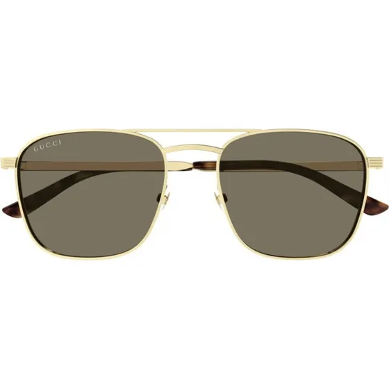 Gucci GG1881S Occhiali da Sole Uomo Squadrati Oro e Marrone