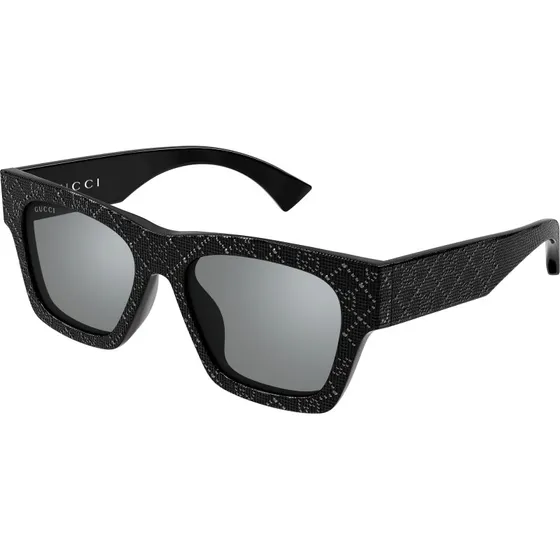 Gucci GG1835S Occhiali da Sole Donna Squadrati Neri Argento 52mm
