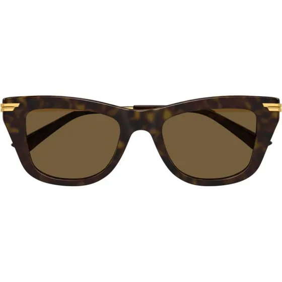 Bottega Veneta BV1369S Occhiali da Sole Squadrati Havana Marrone