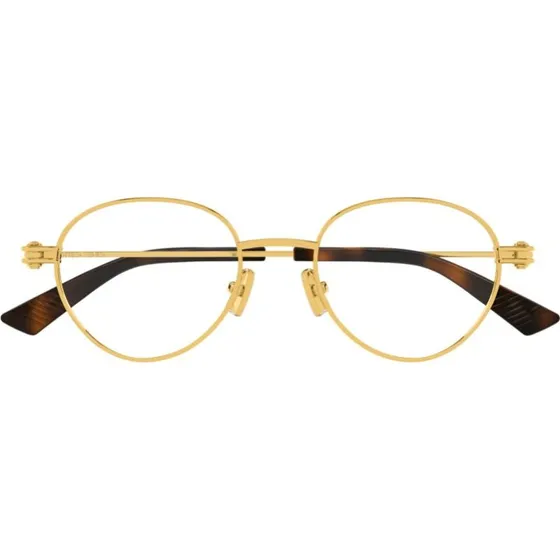 Bottega Veneta BV1382O Occhiali Da Vista Unisex Oro Rotondi