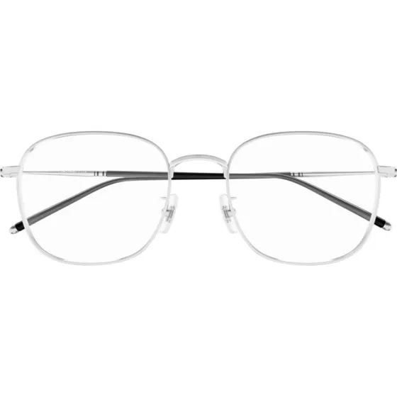 Montblanc MB0415OA Occhiali da Vista Squadrati in Titanio Argento