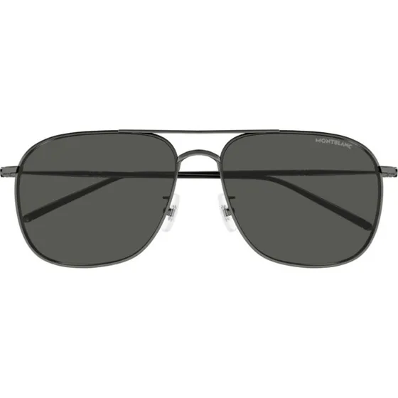 Montblanc MB0417SA Occhiali da Sole Uomo Pilot Rutenio Grigio