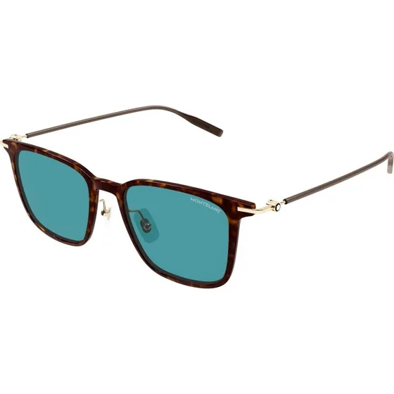 Montblanc MB0354S 005 Occhiali da Sole Squadrati Havana Verde