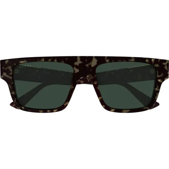 Gucci GG1960S Occhiali da Sole Uomo Avana Squadrati Verde 53mm