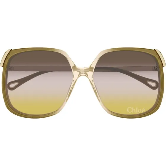 Chloé CH0286S Occhiali da Sole Oversize Oro e Marrone