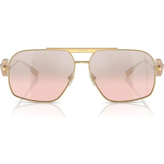 Versace VE 2269 Occhiali da Sole Uomo Pilot Oro e Rosa 62mm