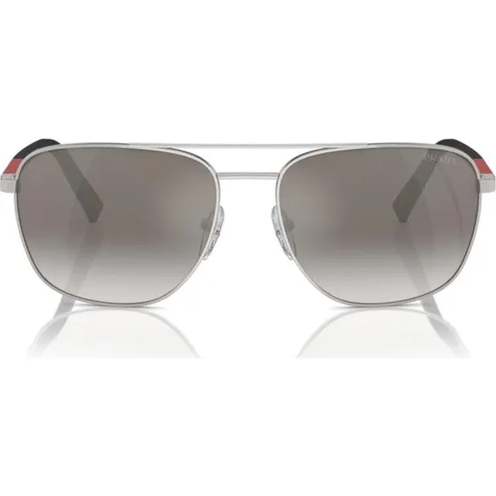 Prada Linea Rossa Occhiali da Sole PS 54ZS Uomo Argento Ovali