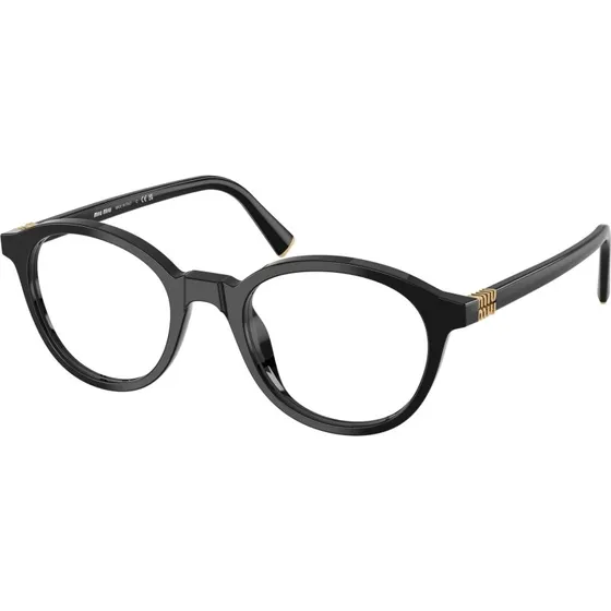 Miu Miu Montature da Vista Rotonde in Acetato Nero MU 02WV 16K1O1