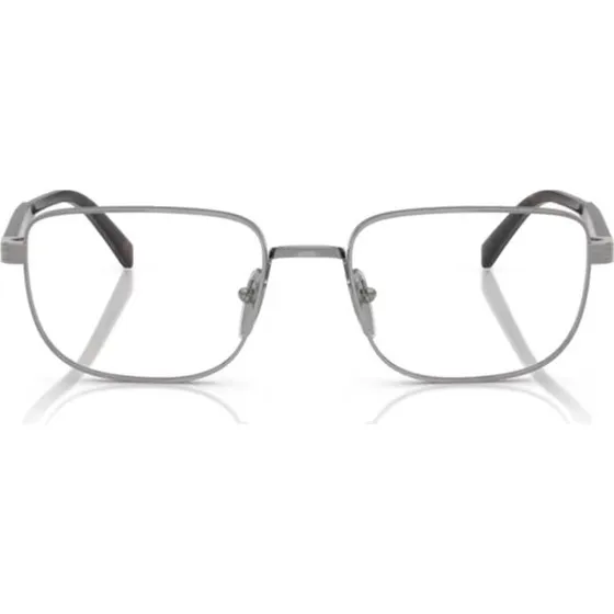 Prada PR B51V Occhiali da Vista Uomo Argento Geometrici