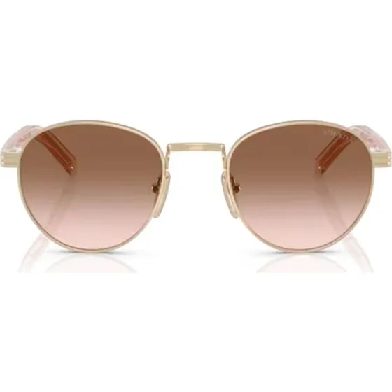 Prada PR B52S Occhiali da Sole Donna Oro e Lenti Rosa 49mm