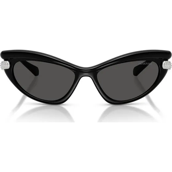 Swarovski SK 6038 Occhiali da Sole Cat-Eye Nero e Grigio