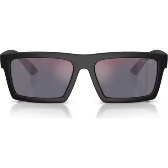 Prada Linea Rossa PS A07S Occhiali da Sole Uomo Rettangolari Neri