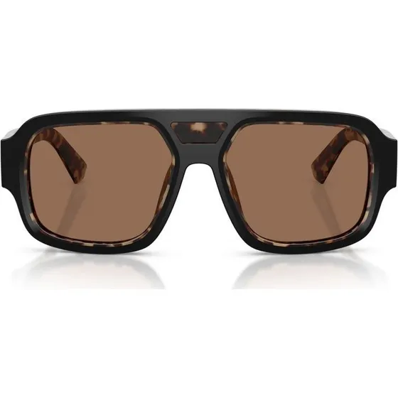 Dolce & Gabbana DG 4516 Occhiali da Sole Uomo Pilot Nero Marrone