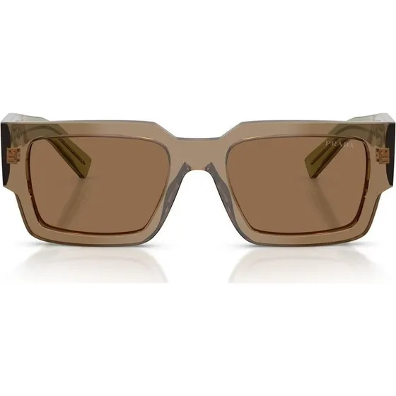 Prada PR B17S Occhiali da Sole Uomo Rettangolari Marrone