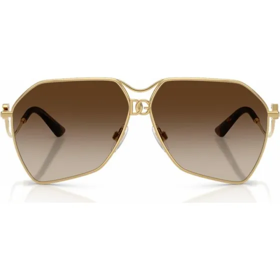 Dolce & Gabbana DG 2326 Occhiali da Sole Pilot Oro e Marrone
