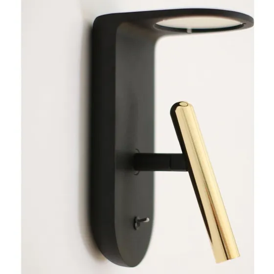 Stilnovo Applique LED 2Nights_W2 Nero e Oro