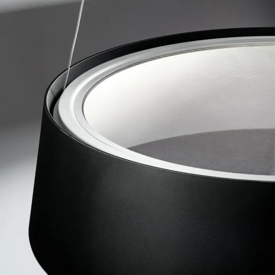 Lampada a sospensione Stilnovo Oxygen, nera, Ø 56 cm