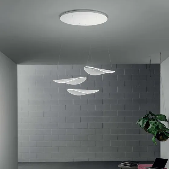 Stilnovo Diphy Lampada LED a Sospensione a 3 Luci DALI-Push