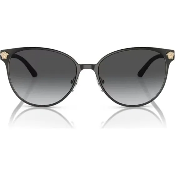 Versace VE 2168 Occhiali da Sole Donna Nero Squadrato Oro 57mm