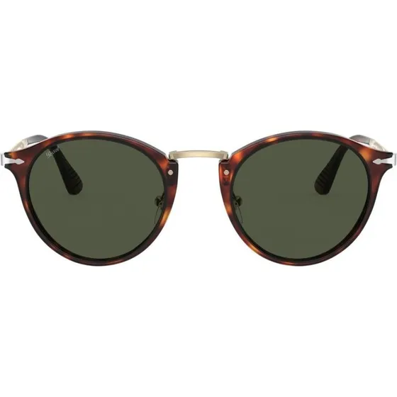 Persol PO 3166S Occhiali da Sole Uomo Avana Rotondi Verde 51mm
