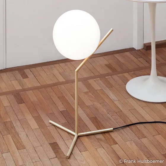 Flos IC T1 Lampada da Tavolo in Ottone e Vetro