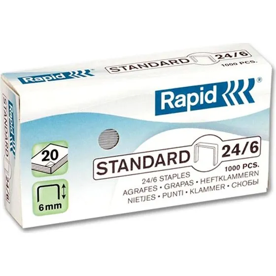 Rapid Graffette 24/6 5000 pezzi zincate