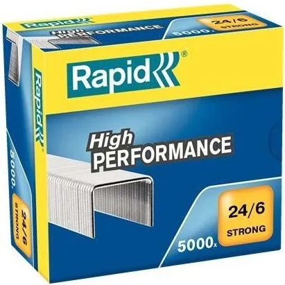 Rapid Strong 24/6 - 5000 graffette 6 mm zincate