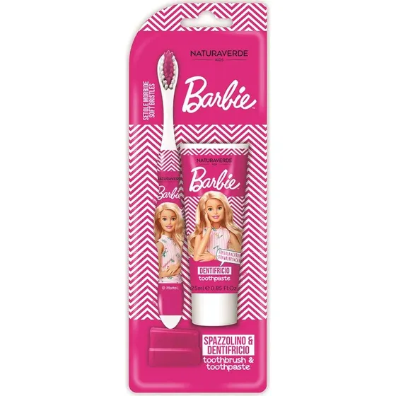 Naturaverde Set Spazzolino Morbido e Dentifricio Barbie