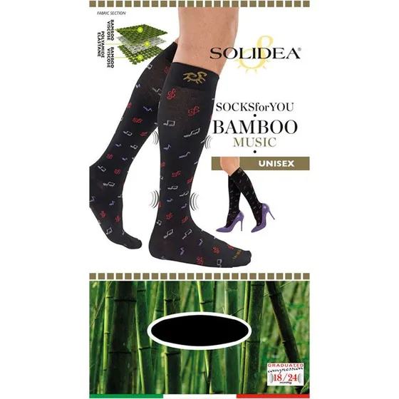 Solidea Socks For You Bamboo Music Gambaletti 18-24 mmHg Blu Navy