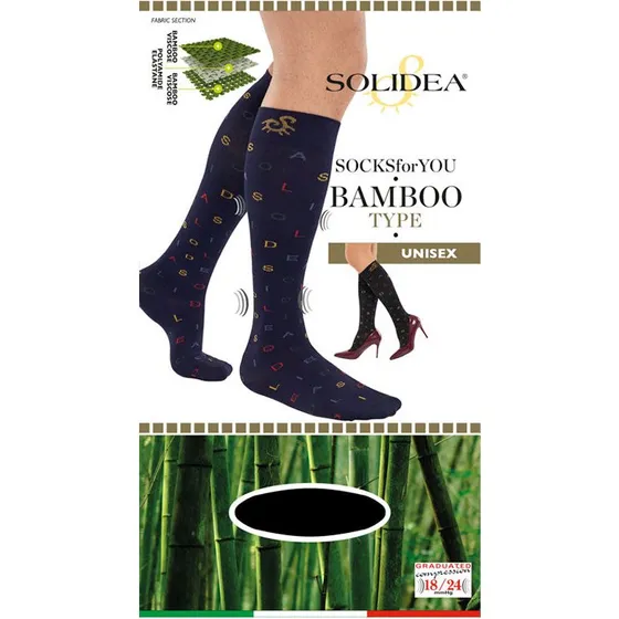 Solidea Socks For You Bamboo Type Gambaletti Nero 18-24 mmHg