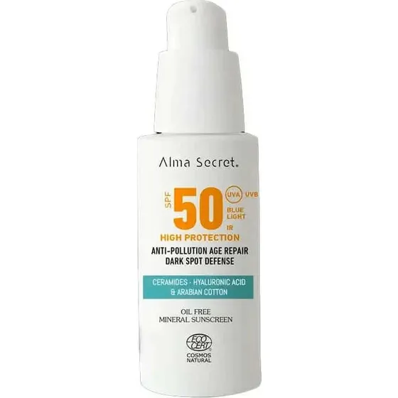 Alma Secret Protezione Solare Viso Naturale SPF 50 con Ceramidi