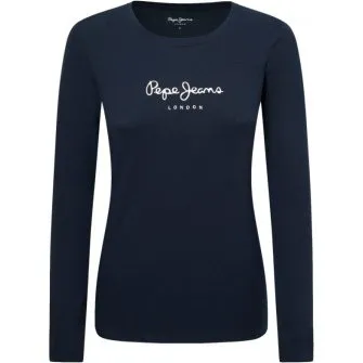 Maglietta Pepe Jeans New Virginia Maniche Lunghe Blu Navy