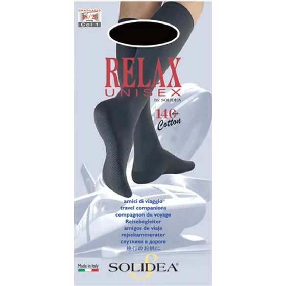 Solidea Relax Unisex 140 Gambaletto Cotone Nero