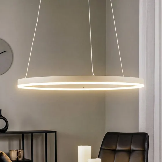 Lampada a sospensione LED Arcchio Albiona, Beige, 1 Anello, Ø 60 cm