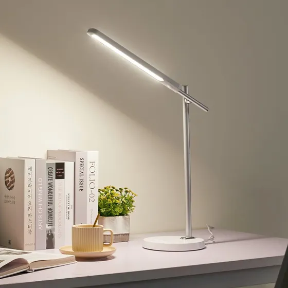 Lindby Valtorin Lampada da Tavolo LED Bianca